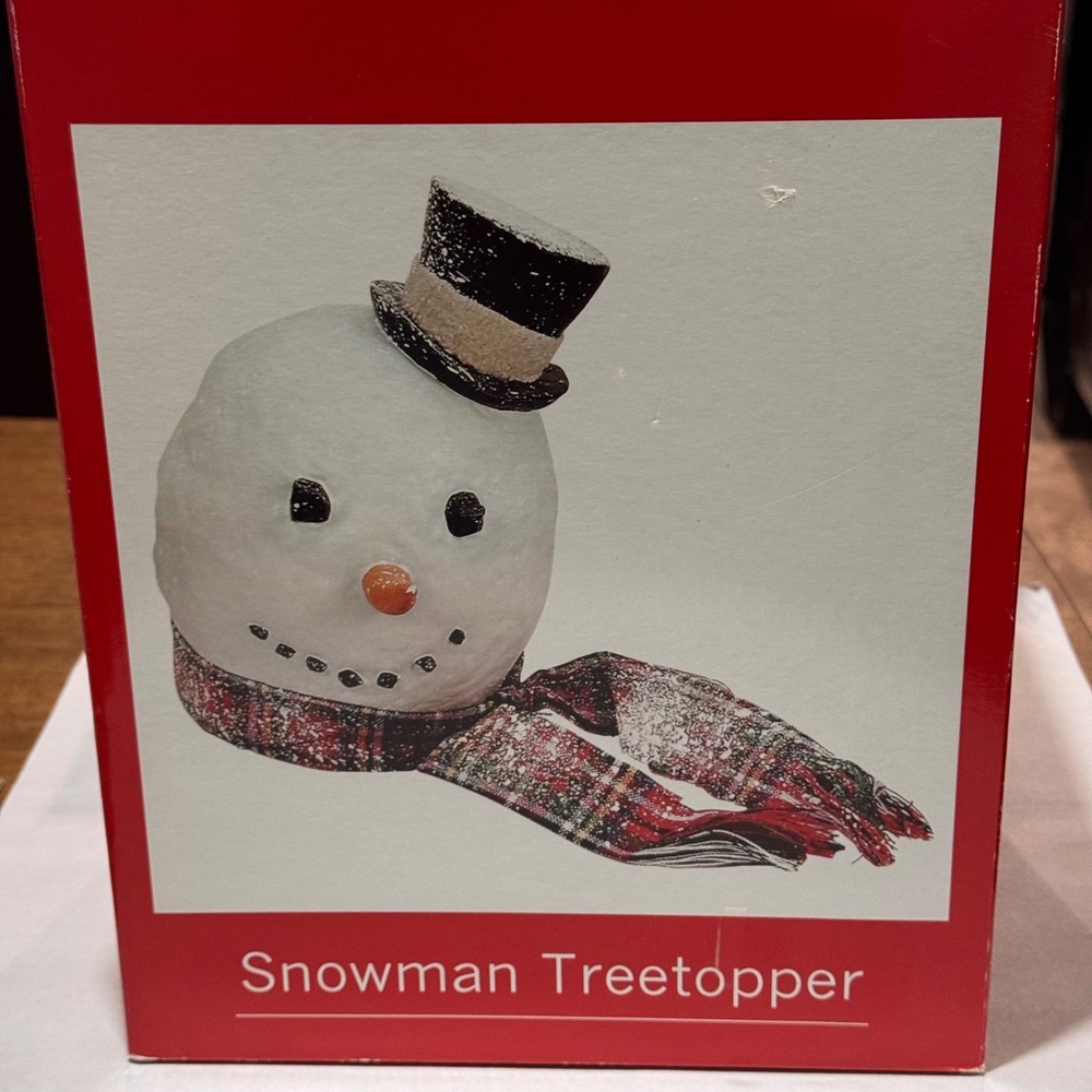 Midwest of Cannon Falls Snowman Treetopper Christmas Tree Topper 11in Box